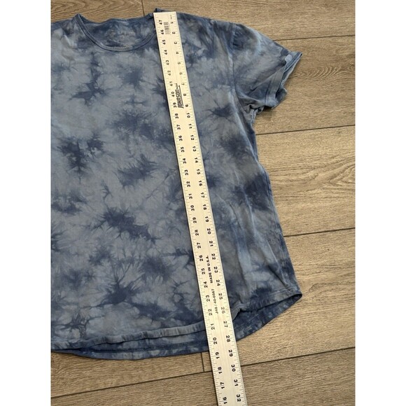 BYLT Shirt Mens Size Large Tee Drop Cut Short Sleeve Crewneck Tie Dye Blue - Picture 4 of 7